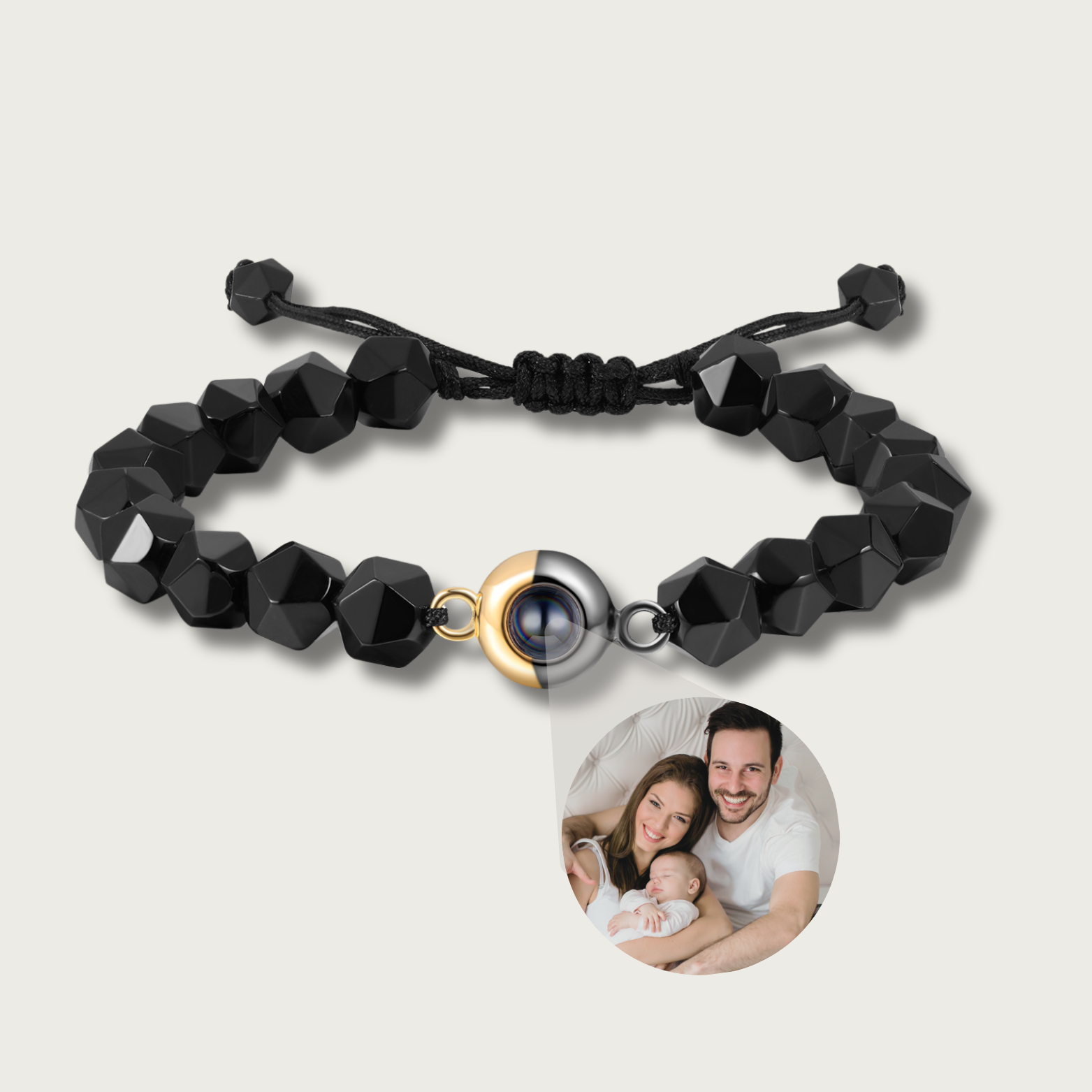 Obsidian Photo Bracelet