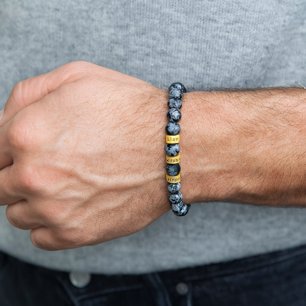 Rhodium Bead Bracelet Gold