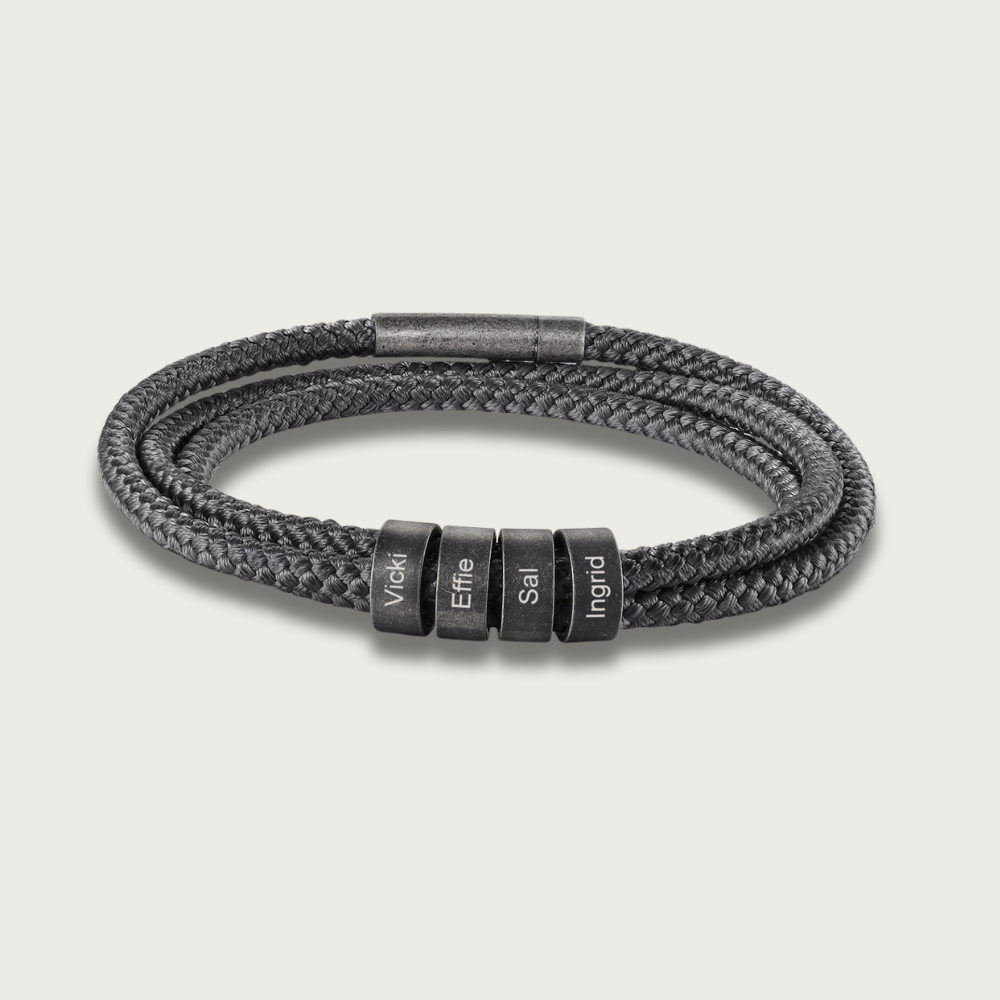 Grey Nylon Vintage Bracelet