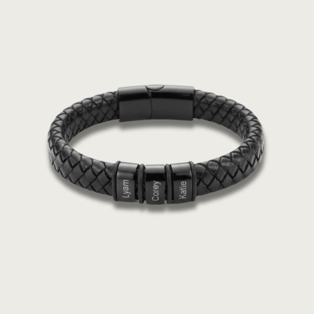Black Leather Bracelet