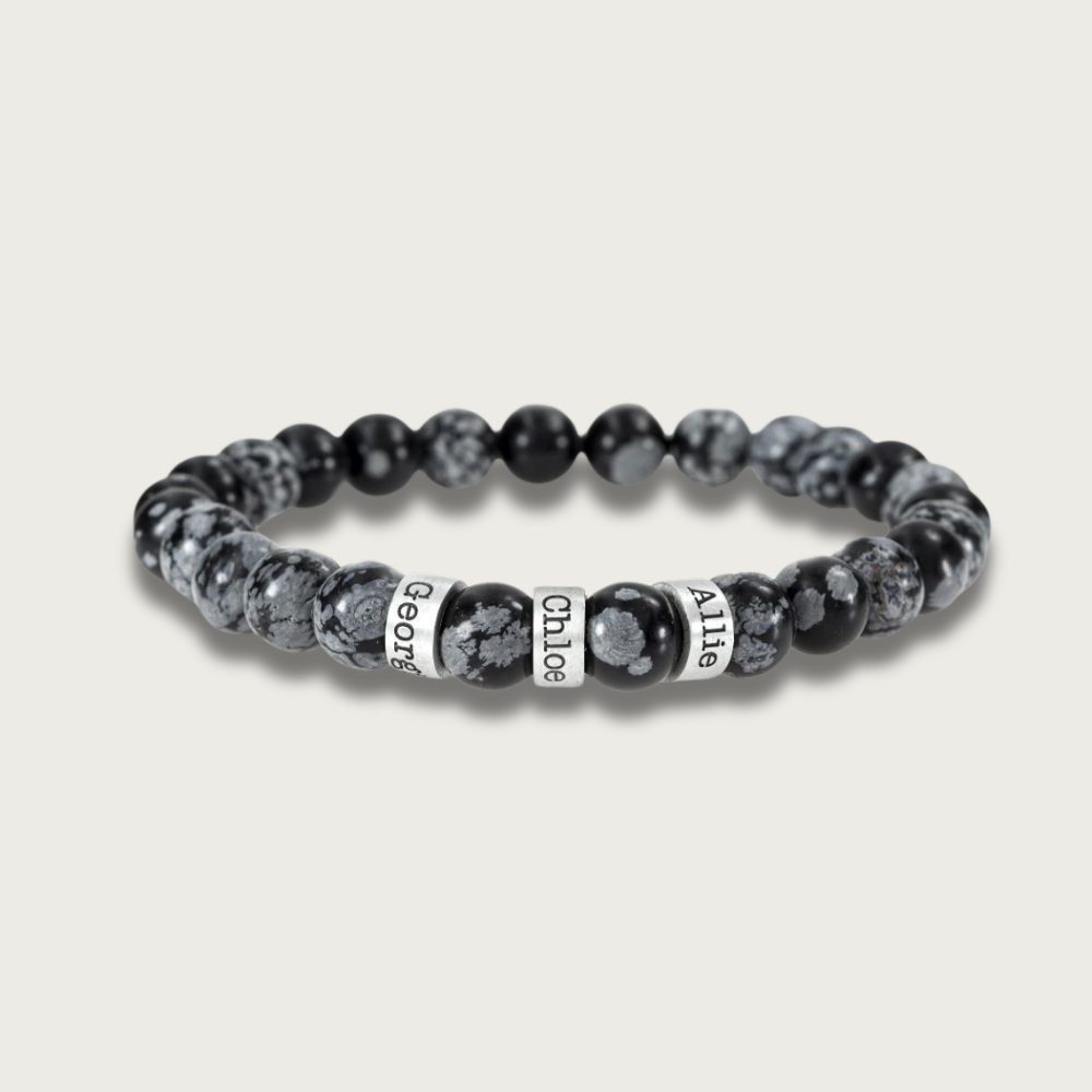 Rhodium Bead Bracelet Silver