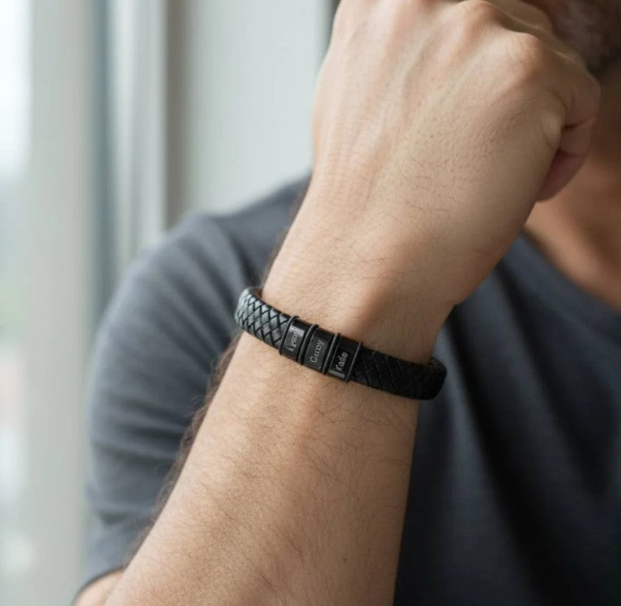 Black Leather Bracelet