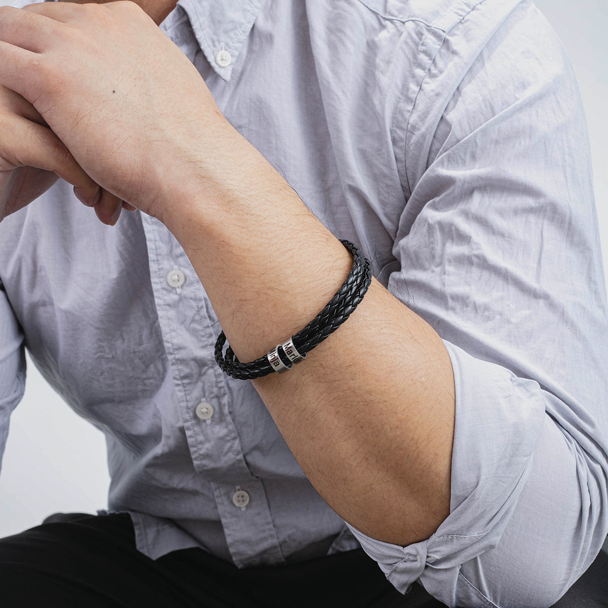 Black Leather Bracelet