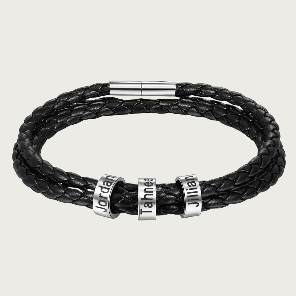 Black Leather Bracelet