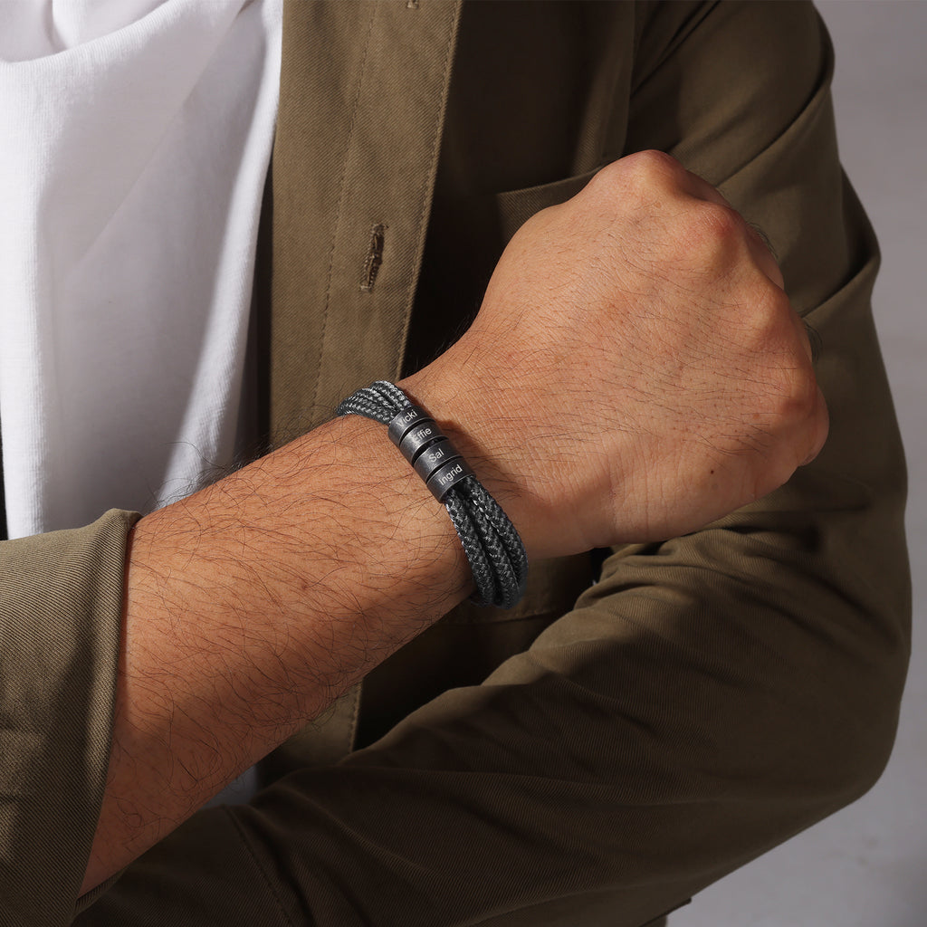 Grey Nylon Vintage Bracelet