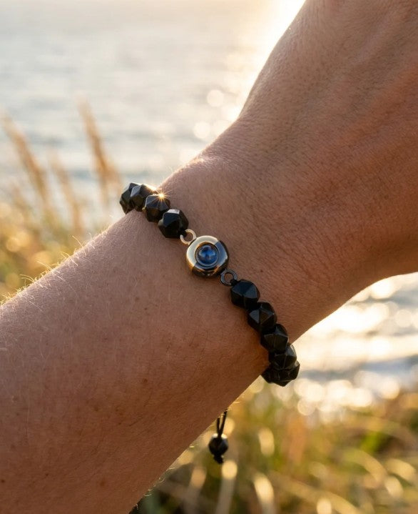 Obsidian Photo Bracelet